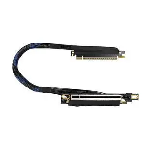 PCIE 5.0 X16 Extension Cable 64GBS High-Speed 270 Degree Silver-Plated GEN5 Adapter Lossless for Graphics Card GPU 16AD5Z (50CM,Left Out Left in) PCIE 5.0 X16 Extension Cable 64GBS High-Speed 270 Degree Silver-Plated GEN5 Adapter Lossless for Graphics Card GPU 16AD5Z (50CM,Left Out Left in)