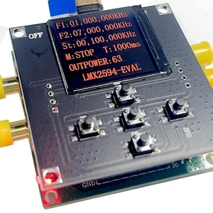 LMX2595 10M-19GHZ Phase-Locked Loop Development Board Supports Sweep Frequency with SMA Connector USB C Power Supply (LMX2595 + STM32 Main Control Board) LMX2595 10M-19GHZ Phase-Locked Loop Development Board Supports Sweep Frequency with SMA Connector USB C Power Supply (LMX2595 + STM32 Main Control Board)