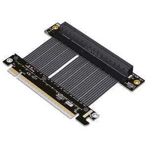 ADT-K33U PCIe 5.0 x16 Extension Cable 512Gbps High Speed GPU Riser for PC Cases Servers ITX Builds Computer RTX5090 (K33UR-BK, 25CM) ADT-K33U PCIe 5.0 x16 Extension Cable 512Gbps High Speed GPU Riser for PC Cases Servers ITX Builds Computer RTX5090 (K33UR-BK, 25CM)