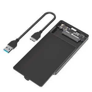 Portable 2.5 Inch SATA Hard Drive Disk Enclosure Plastic with USB-C / Micro-B Port for 2.5" SATA SSD (Black,with Micro-B to USB3.0 Cable) Portable 2.5 Inch SATA Hard Drive Disk Enclosure Plastic with USB-C / Micro-B Port for 2.5" SATA SSD (Black,with Micro-B to USB3.0 Cable)