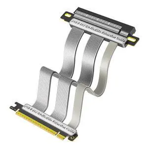 PCI-E 16X 5.0 Flexible Extension Cable 64GB/S High-Speed Vertical Installation GPU Cable Compatible with ATX / 1U / 2U Case (180°-20CM) PCI-E 16X 5.0 Flexible Extension Cable 64GB/S High-Speed Vertical Installation GPU Cable Compatible with ATX / 1U / 2U Case (180°-20CM)