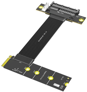 PCI-E 4.0 4X to M.2 Key M Extension Cable 20cm Compatible with M2 MKey NVMe 4.0 2280 SSD (PCIe 4X 180°,Key M Right-Angle) PCI-E 4.0 4X to M.2 Key M Extension Cable 20cm Compatible with M2 MKey NVMe 4.0 2280 SSD (PCIe 4X 180°,Key M Right-Angle)