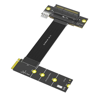 PCI-E 4.0 4X to M.2 Key M Extension Cable 20cm Compatible with M2 MKey NVMe 4.0 2280 SSD (Key M Right-Angle,PCIe 4X 270°) PCI-E 4.0 4X to M.2 Key M Extension Cable 20cm Compatible with M2 MKey NVMe 4.0 2280 SSD (Key M Right-Angle,PCIe 4X 270°)