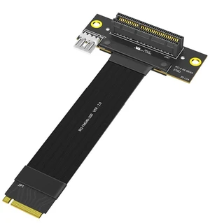 PCI-E 4.0 4X to M.2 Key M Extension Cable 20cm Compatible with M2 MKey NVMe 4.0 2280 SSD (Key M 180°,PCIe 4X 270°) PCI-E 4.0 4X to M.2 Key M Extension Cable 20cm Compatible with M2 MKey NVMe 4.0 2280 SSD (Key M 180°,PCIe 4X 270°)
