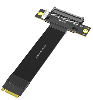 PCI-E 4.0 4X to M.2 Key M Extension Cable 20cm Compatible with M2 MKey NVMe 4.0 2280 SSD (PCIe 4X 180°,Key M 180°) PCI-E 4.0 4X to M.2 Key M Extension Cable 20cm Compatible with M2 MKey NVMe 4.0 2280 SSD (PCIe 4X 180°,Key M 180°)