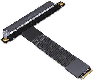 ADT-K43SF M.2 NGFF to PCIe 5.0 x16 Extension Cable 128Gbps Compatible with NVMe STX Motherboard Graphics Card (K43SF-BK-5.0,15cm) ADT-K43SF M.2 NGFF to PCIe 5.0 x16 Extension Cable 128Gbps Compatible with NVMe STX Motherboard Graphics Card (K43SF-BK-5.0,15cm)