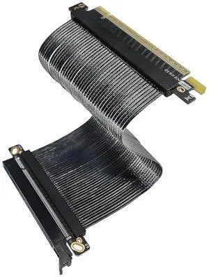 PCIe 5.0 X16 64GB/s Extension Cable 180-degree Parallel GPU Adapter Graphics Card GEN5 High Speed Cable 16AB5 for Computer Server Host (25CM) PCIe 5.0 X16 64GB/s Extension Cable 180-degree Parallel GPU Adapter Graphics Card GEN5 High Speed Cable 16AB5 for Computer Server Host (25CM)