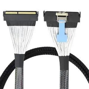 32GT/s Slimline SAS MCIO 5.0 124P 16X to MCIO 5.0 124P Server Extension Cable Data Transfer Cord (50CM) 32GT/s Slimline SAS MCIO 5.0 124P 16X to MCIO 5.0 124P Server Extension Cable Data Transfer Cord (50CM)