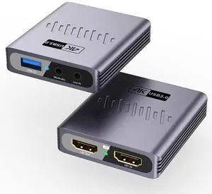 USB 3.0 Video Capture Card 4K HD 60Hz Display Camera Live Recording Grabber Compatible with HDMI PS4 OBS Game USB 3.0 Video Capture Card 4K HD 60Hz Display Camera Live Recording Grabber Compatible with HDMI PS4 OBS Game