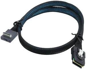 Oculink PCIE SFF 8611 4I 90 Degree to MINI SAS SFF-8087 Cable Computer Connection Data Active Cable (100cm) Oculink PCIE SFF 8611 4I 90 Degree to MINI SAS SFF-8087 Cable Computer Connection Data Active Cable (100cm)