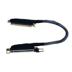 PCIE 5.0 X16 Graphics Card Extension Cable 64GTS Right Output Right Input Harness Silver Plated Cable for Server (30cm) PCIE 5.0 X16 Graphics Card Extension Cable 64GTS Right Output Right Input Harness Silver Plated Cable for Server (30cm)