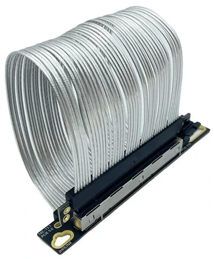 PCIE 5.0 X16 Extension Cable 90 Degree Right Angle GEN5 64GTS High Speed Non-Destructive Soft Cable 16AC5 (25CM) PCIE 5.0 X16 Extension Cable 90 Degree Right Angle GEN5 64GTS High Speed Non-Destructive Soft Cable 16AC5 (25CM)