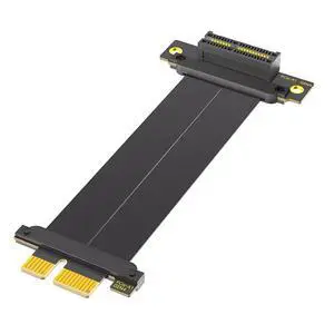 PCI-E 4.0 4X 1X Extension Cable 10CM High Speed 8Gbps/4Gbps with Gold-Plated Connector for 1U 2U Chassis (1X, 90° to 180°,10cm) PCI-E 4.0 4X 1X Extension Cable 10CM High Speed 8Gbps/4Gbps with Gold-Plated Connector for 1U 2U Chassis (1X, 90° to 180°,10cm)