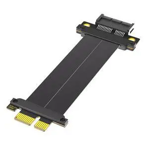 PCI-E 4.0 4X 1X Extension Cable 10CM High Speed 8Gbps/4Gbps with Gold-Plated Connector for 1U 2U Chassis (1X, 180° to 180°,10cm) PCI-E 4.0 4X 1X Extension Cable 10CM High Speed 8Gbps/4Gbps with Gold-Plated Connector for 1U 2U Chassis (1X, 180° to 180°,10cm)