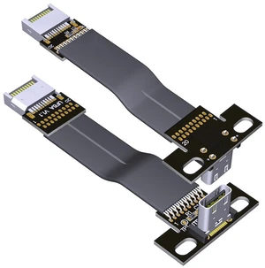 USB3.2 Extension Cable USB-C Female to Type E Male 19P/20P Motherboard Converter Cable (T8T-F6A, 30cm) USB3.2 Extension Cable USB-C Female to Type E Male 19P/20P Motherboard Converter Cable (T8T-F6A, 30cm)