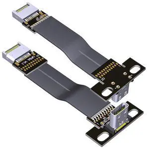 USB3.2 Extension Cable USB-C Female to Type E Male 19P/20P Motherboard Converter Cable (T8T-F6A,15cm) USB3.2 Extension Cable USB-C Female to Type E Male 19P/20P Motherboard Converter Cable (T8T-F6A,15cm)