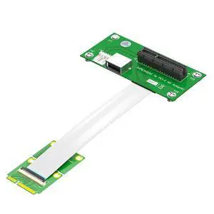 JMT 2.5Gpbs Mini PCI-E to PCI-E Express X4/X8 +USB Riser Card with High Speed FPC Cable with Magnetic Pad (X4 Vertical) JMT 2.5Gpbs Mini PCI-E to PCI-E Express X4/X8 +USB Riser Card with High Speed FPC Cable with Magnetic Pad (X4 Vertical)