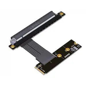 ADT-K43U M.2 MKey to PCIe5.0 x16 Graphics Card Extension Cable 128Gbps Compatible with NVMe MKey GPU STX Motherboard (K43UF-BK-5.0,15CM) ADT-K43U M.2 MKey to PCIe5.0 x16 Graphics Card Extension Cable 128Gbps Compatible with NVMe MKey GPU STX Motherboard (K43UF-BK-5.0,15CM)