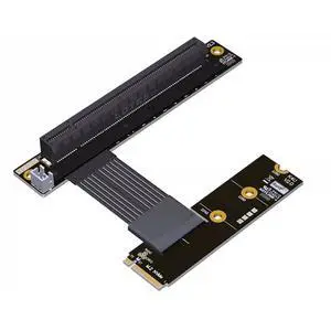 ADT-K43U M.2 MKey to PCIe5.0 x16 Graphics Card Extension Cable 128Gbps Compatible with NVMe MKey GPU STX Motherboard (K43UR-BK-5.0,15CM) ADT-K43U M.2 MKey to PCIe5.0 x16 Graphics Card Extension Cable 128Gbps Compatible with NVMe MKey GPU STX Motherboard (K43UR-BK-5.0,15CM)