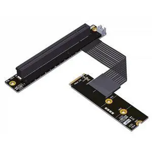ADT-K43U M.2 MKey to PCIe5.0 x16 Graphics Card Extension Cable 128Gbps Compatible with NVMe MKey GPU STX Motherboard (K43UL-BK-5.0,15CM) ADT-K43U M.2 MKey to PCIe5.0 x16 Graphics Card Extension Cable 128Gbps Compatible with NVMe MKey GPU STX Motherboard (K43UL-BK-5.0,15CM)