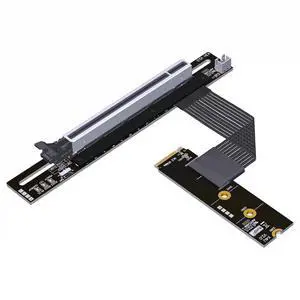 ADT-K43U M.2 MKey to PCIe5.0 x16 Graphics Card Extension Cable 128Gbps Compatible with NVMe MKey GPU STX Motherboard (K43UH-BK-5.0,15CM) ADT-K43U M.2 MKey to PCIe5.0 x16 Graphics Card Extension Cable 128Gbps Compatible with NVMe MKey GPU STX Motherboard (K43UH-BK-5.0,15CM)
