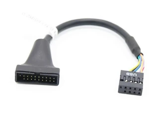 JMT 20 Pin USB 3.0 Header Female to 9 Pin USB 2.0 Male/Female Adapter Converter Wire Data Cable for Desktop Computer PC Mainboard (Female to Female) JMT 20 Pin USB 3.0 Header Female to 9 Pin USB 2.0 Male/Female Adapter Converter Wire Data Cable for Desktop Computer PC Mainboard (Female to Female)