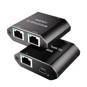 JMT 1 to 2 RJ45 Unmanaged Ethernet Switch 3-Ports 1000Mbps USB-C Power Supply Compatible with MDI/MDIX JMT 1 to 2 RJ45 Unmanaged Ethernet Switch 3-Ports 1000Mbps USB-C Power Supply Compatible with MDI/MDIX