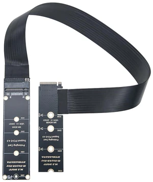 M.2 MKey BKey NGFF Drive Extension Cable PCIe 4.0 High Speed Transmission Compatible with NVMe NGFF 2230 2242 2260 2280 SSD (30CM,Angled Version) M.2 MKey BKey NGFF Drive Extension Cable PCIe 4.0 High Speed Transmission Compatible with NVMe NGFF 2230 2242 2260 2280 SSD (30CM,Angled Version)