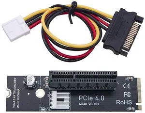PCIe4.0 X4 to M.2 Mkey Adapter Card Support PCIe x1 x4 x8 x16 Interface Compatible with M.2 NVMe 2260 2280 SSD (with SATA Cable) PCIe4.0 X4 to M.2 Mkey Adapter Card Support PCIe x1 x4 x8 x16 Interface Compatible with M.2 NVMe 2260 2280 SSD (with SATA Cable)