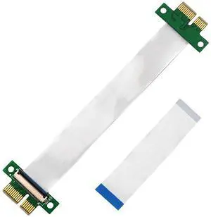 JMT PCI Express 1X to 1X Riser Adapter Male to Male PCI-E Extender Flexible Ribbon Extension Flex Relocate Cable 15cm+25cm Compatible for FPC JMT PCI Express 1X to 1X Riser Adapter Male to Male PCI-E Extender Flexible Ribbon Extension Flex Relocate Cable 15cm+25cm Compatible for FPC