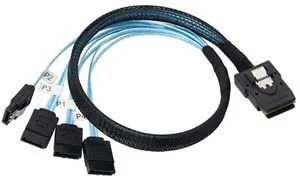 JMT MINI SAS 8087 Server Cable Male Female High-Speed MINI SAS 8087 to Slim SAS 8654 4I/4X SATA 7P Adapter (to 4X SATA 7P Female,50cm) JMT MINI SAS 8087 Server Cable Male Female High-Speed MINI SAS 8087 to Slim SAS 8654 4I/4X SATA 7P Adapter (to 4X SATA 7P Female,50cm)