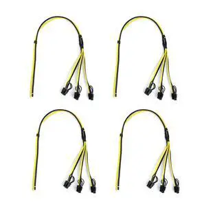 JMT Power Supply Cable 8pin GPU Video Card Wire 1 to 3 6p+2p Miner Adapter Cable 12AWG+18AWG Cables for Mining (5Pcs) JMT Power Supply Cable 8pin GPU Video Card Wire 1 to 3 6p+2p Miner Adapter Cable 12AWG+18AWG Cables for Mining (5Pcs)