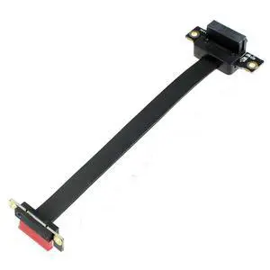 JMT PCI-E X1 PCI Express 1X Riser Extension Ribbon Cable Gold-Plated Connector Dual Vertical 90 Right Angle Foldable High Speed PCI Express 1X Expander for 1U 2U ATX Extender (30cm R11SL) JMT PCI-E X1 PCI Express 1X Riser Extension Ribbon Cable Gold-Plated Connector Dual Vertical 90 Right Angle Foldable High Speed PCI Express 1X Expander for 1U 2U ATX Extender (30cm R11SL)