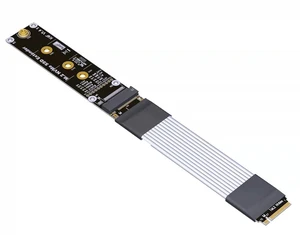 ADT-K44S PCIe 5.0 M.2 M Key SSD Extension Cable 128Gbps High Speed Compatible with NVMe 2280 22110 SSD (K44SF-SI,20CM) ADT-K44S PCIe 5.0 M.2 M Key SSD Extension Cable 128Gbps High Speed Compatible with NVMe 2280 22110 SSD (K44SF-SI,20CM)