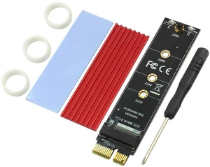 JMT PCI-E PCI Express 3.0 X1 to M.2 M Key Interface NVMe SSD PCIE M.2 Riser Card Adapter Heatsink SSD 2230 2242 2260 2280 Full Speed (with Red Heatsink) JMT PCI-E PCI Express 3.0 X1 to M.2 M Key Interface NVMe SSD PCIE M.2 Riser Card Adapter Heatsink SSD 2230 2242 2260 2280 Full Speed (with Red Heatsink)