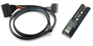 M.2 NGFF SSD to SFF-8643 Adapter Card PCIe 4.0 High Speed Compatible with NVMe M Key to U2 SSD (with 80CM Cable) M.2 NGFF SSD to SFF-8643 Adapter Card PCIe 4.0 High Speed Compatible with NVMe M Key to U2 SSD (with 80CM Cable)