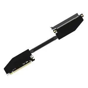 ADT-K33 PCIe 5.0 x16 Dual Reverse Bend Graphics Card Extension Cable Gen5 512Gbps Compatible with RTX 50xx, RX 90xx Series GPU (K33UF-RR-FG-BK11,30CM) ADT-K33 PCIe 5.0 x16 Dual Reverse Bend Graphics Card Extension Cable Gen5 512Gbps Compatible with RTX 50xx, RX 90xx Series GPU (K33UF-RR-FG-BK11,30CM)