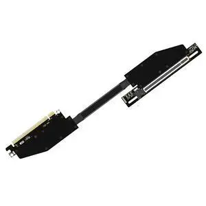ADT-K33 PCIe 5.0 x16 Dual Reverse Bend Graphics Card Extension Cable Gen5 512Gbps Compatible with RTX 50xx, RX 90xx Series GPU (K33UP-TL-BK11,30CM) ADT-K33 PCIe 5.0 x16 Dual Reverse Bend Graphics Card Extension Cable Gen5 512Gbps Compatible with RTX 50xx, RX 90xx Series GPU (K33UP-TL-BK11,30CM)