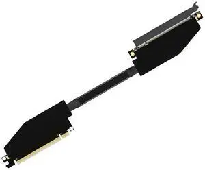 ADT-K33 PCIe 5.0 x16 Dual Reverse Bend Graphics Card Extension Cable Gen5 512Gbps Compatible with RTX 50xx, RX 90xx Series GPU (K33UF-LL-FG-BK11,30CM) ADT-K33 PCIe 5.0 x16 Dual Reverse Bend Graphics Card Extension Cable Gen5 512Gbps Compatible with RTX 50xx, RX 90xx Series GPU (K33UF-LL-FG-BK11,30CM)
