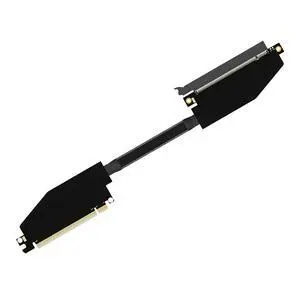 ADT-K33 PCIe 5.0 x16 Dual Reverse Bend Graphics Card Extension Cable Gen5 512Gbps Compatible with RTX 50xx, RX 90xx Series GPU (K33UF-TL-FG-BK11,30CM) ADT-K33 PCIe 5.0 x16 Dual Reverse Bend Graphics Card Extension Cable Gen5 512Gbps Compatible with RTX 50xx, RX 90xx Series GPU (K33UF-TL-FG-BK11,30CM)
