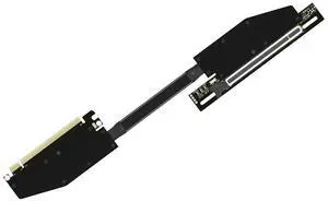 ADT-K33 PCIe 5.0 x16 Dual Reverse Bend Graphics Card Extension Cable Gen5 512Gbps Compatible with RTX 50xx, RX 90xx Series GPU (K33UP-RR-BK11,30CM) ADT-K33 PCIe 5.0 x16 Dual Reverse Bend Graphics Card Extension Cable Gen5 512Gbps Compatible with RTX 50xx, RX 90xx Series GPU (K33UP-RR-BK11,30CM)
