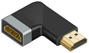 JMT HD Adapter 4K/8K Compatible with HDMI 2Pack Female Male to Female Fully Shielded HD Connector (Side Bend M to F 4K) JMT HD Adapter 4K/8K Compatible with HDMI 2Pack Female Male to Female Fully Shielded HD Connector (Side Bend M to F 4K)