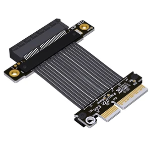 ADT-K22 PCIe 5.0 x4 to x4 Extension Cable 128Gbps High-Speed Flex Adapter Support Network Card, Hard Drive, and USB Card with X4 Interface (K22SF-BK,15CM) ADT-K22 PCIe 5.0 x4 to x4 Extension Cable 128Gbps High-Speed Flex Adapter Support Network Card, Hard Drive, and USB Card with X4 Interface (K22SF-BK,15CM)