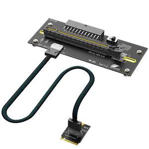PCI-E 4.0 16X to M.2 Mkey Extension Card 32Gbps with Oculink SFF-8612 Extension Cable Compatible with M.2 NVMe SSD External Graphics Card (24PIN with 2230 Card) PCI-E 4.0 16X to M.2 Mkey Extension Card 32Gbps with Oculink SFF-8612 Extension Cable Compatible with M.2 NVMe SSD External Graphics Card (24PIN with 2230 Card)
