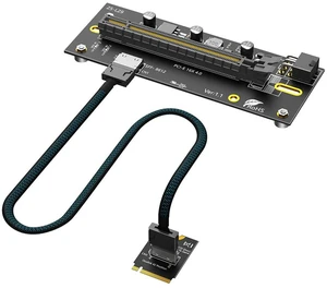 PCI-E 4.0 16X to M.2 Mkey Extension Card 32Gbps with Oculink SFF-8612 Extension Cable Compatible with M.2 NVMe SSD External Graphics Card (6PIN with 2230 Card) PCI-E 4.0 16X to M.2 Mkey Extension Card 32Gbps with Oculink SFF-8612 Extension Cable Compatible with M.2 NVMe SSD External Graphics Card (6PIN with 2230 Card)