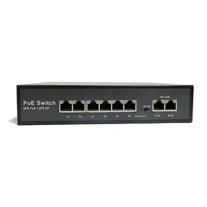 Ethernet Switch 100Mbps POE Network Splitter Plug and Play Compatible with UTP STP (8 Ports) Ethernet Switch 100Mbps POE Network Splitter Plug and Play Compatible with UTP STP (8 Ports)