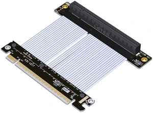 ADT-K33U PCIe 5.0 x16 Extension Cable 512Gbps High Speed Lossless Flexible GPU Riser for PC Cases Servers ITX Builds Computer RTX5090 (K33UR-SI,15cm) ADT-K33U PCIe 5.0 x16 Extension Cable 512Gbps High Speed Lossless Flexible GPU Riser for PC Cases Servers ITX Builds Computer RTX5090 (K33UR-SI,15cm)