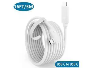 16Ft/5M USB 3.2 Gen 1 Quest 2 Link Cable Charger Cord for Meta Oculus Quest 2/1 Gaming PC Steam VR Headset USB C to USB C Virtual Reality Charger Cable 5Gbps Date Transfer Extension Charging Cord 16Ft/5M USB 3.2 Gen 1 Quest 2 Link Cable Charger Cord for Meta Oculus Quest 2/1 Gaming PC Steam VR Headset USB C to USB C Virtual Reality Charger Cable 5Gbps Date Transfer Extension Charging Cord