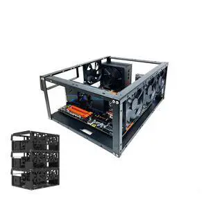 DIY Computer Case PC Frame Desktop Chassis Stackable Rack Stand Open Air case Supports ATX ITX MacroATX E-ATX X79 X99 Motherboard, can be Stacked up to 10 Layers DIY Computer Case PC Frame Desktop Chassis Stackable Rack Stand Open Air case Supports ATX ITX MacroATX E-ATX X79 X99 Motherboard, can be Stacked up to 10 Layers