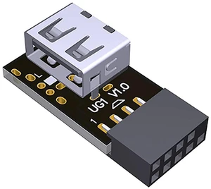 9PIN to USB 2.0 Adapter Built-in Wire-Less Mouse Keyboard Receiver for ITX Chassis Computer Motherboard with 9PIN Connector (UG1-R) 9PIN to USB 2.0 Adapter Built-in Wire-Less Mouse Keyboard Receiver for ITX Chassis Computer Motherboard with 9PIN Connector (UG1-R)
